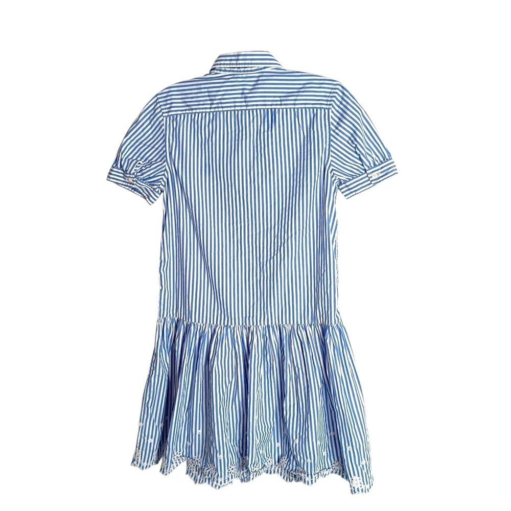 Polo Ralph Lauren -Girls Blue and White Striped Shirt Dress - 16